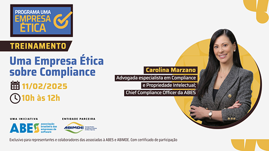 Treinamento Uma Empresa Ética sobre Compliance - 11/02 - 10h às 12h - Inscreva-se!