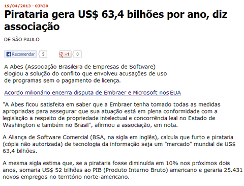 Pirataria gera bilhões por ano