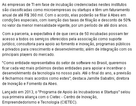 ABES vai incentivar desenvolvimento de novas empresas de TI 