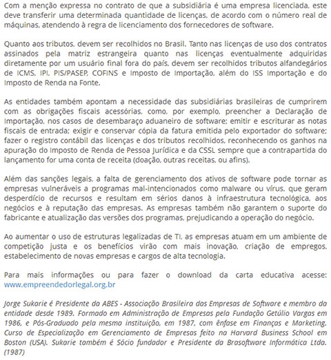 Alerta: riscos por uso indevido de software em subsidiárias de multinacionais