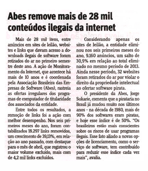 Abes Remove mais de 28 mil conteúdos ilegais da internet