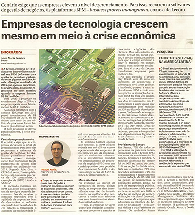 Empresas de tecnologia crescem mesmo em meio à crise econômica