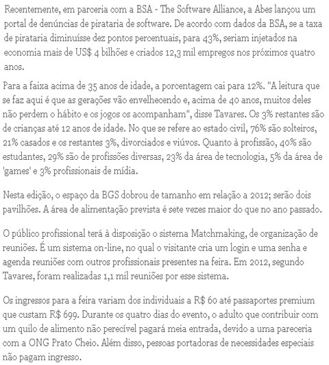 Feira de ´games` projeta negócios de R$ 60 milhões