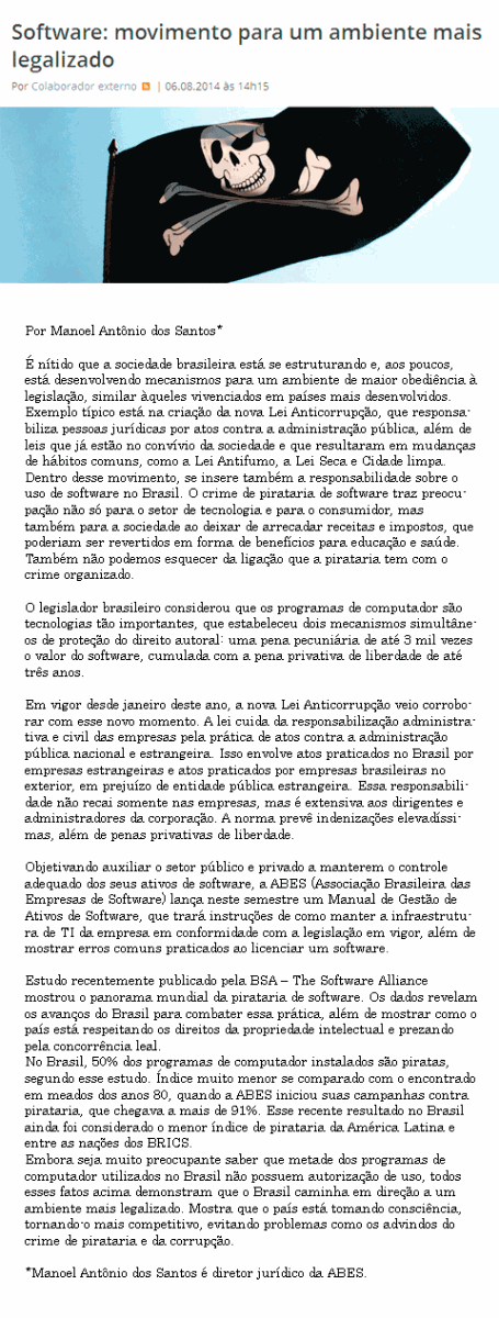 Movimento para um ambiente mais legalizado