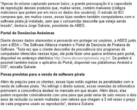 Revendas de informática no Paraná são abordadas por comercializar software pirata 