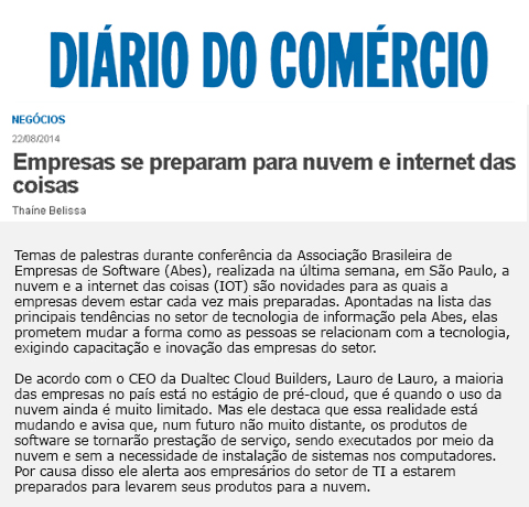 Clipping - Diário do Comércio