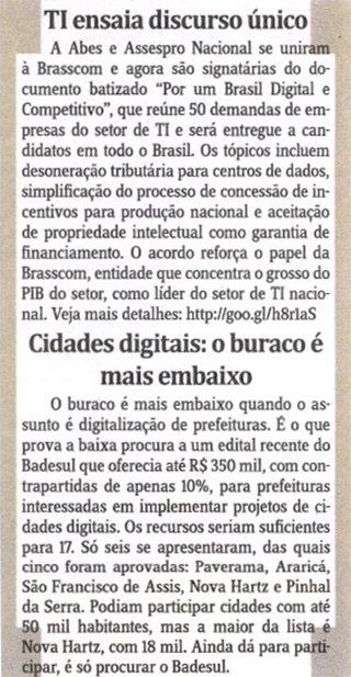 TI ensaia discurso único