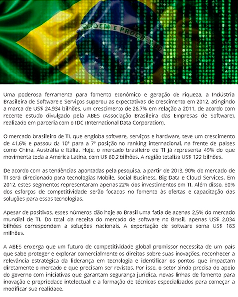 Mercado de software nacional pode se tornar um forte gerador de riqueza